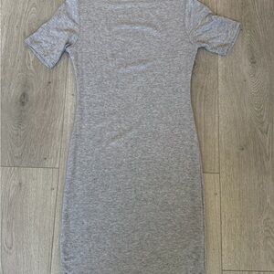 Naked Wardrobe Heather Gray Mini Dress